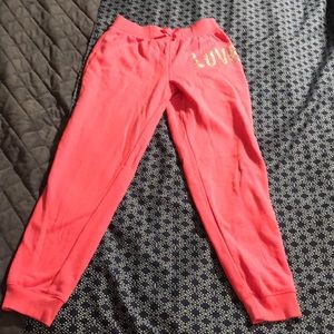 GIRLS 2 PAIRS SWEATPANTS 10-12 YOUTH. VGUC